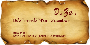 Dörnhöfer Zsombor névjegykártya