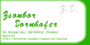 zsombor dornhofer business card